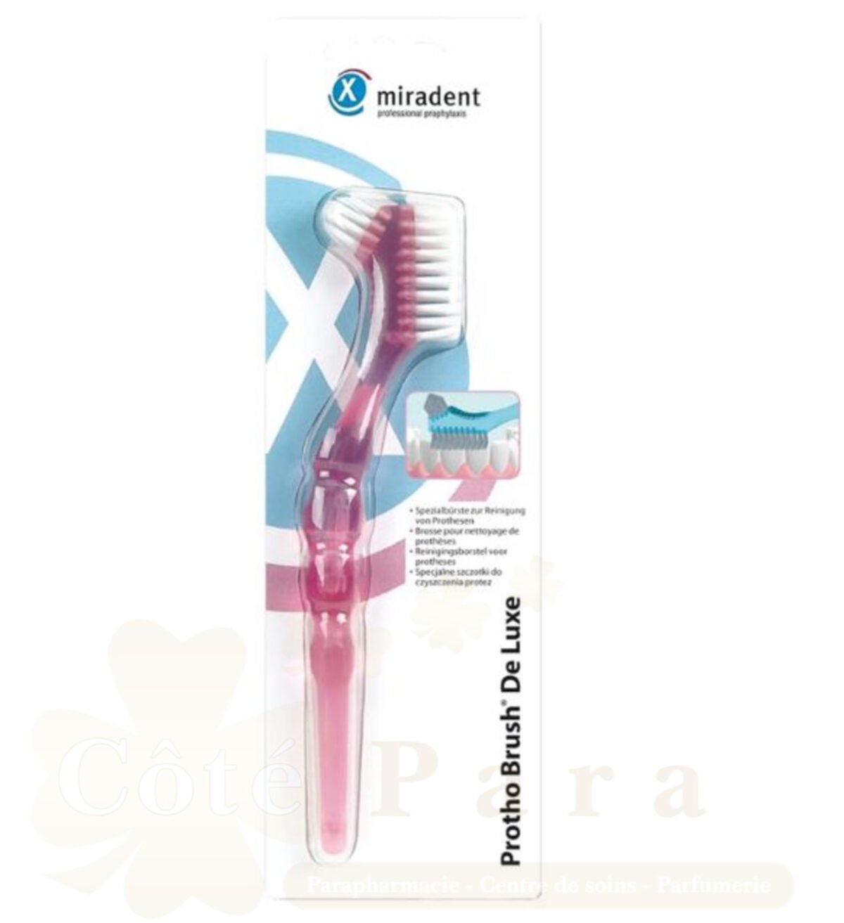 MIRADENT PROTHO BRUSH DE LUXE (BROSSE A PROTESE ROSE) 630025 MIRADENT PROTHO BRUSH DE LUXE (BROSSE A PROTESE ROSE) 630025