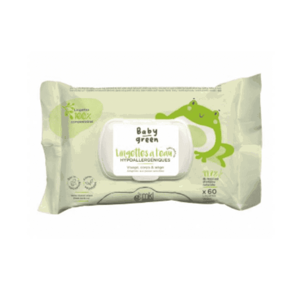 MKL BABY GREEN LINGETTES EAU BIO *60