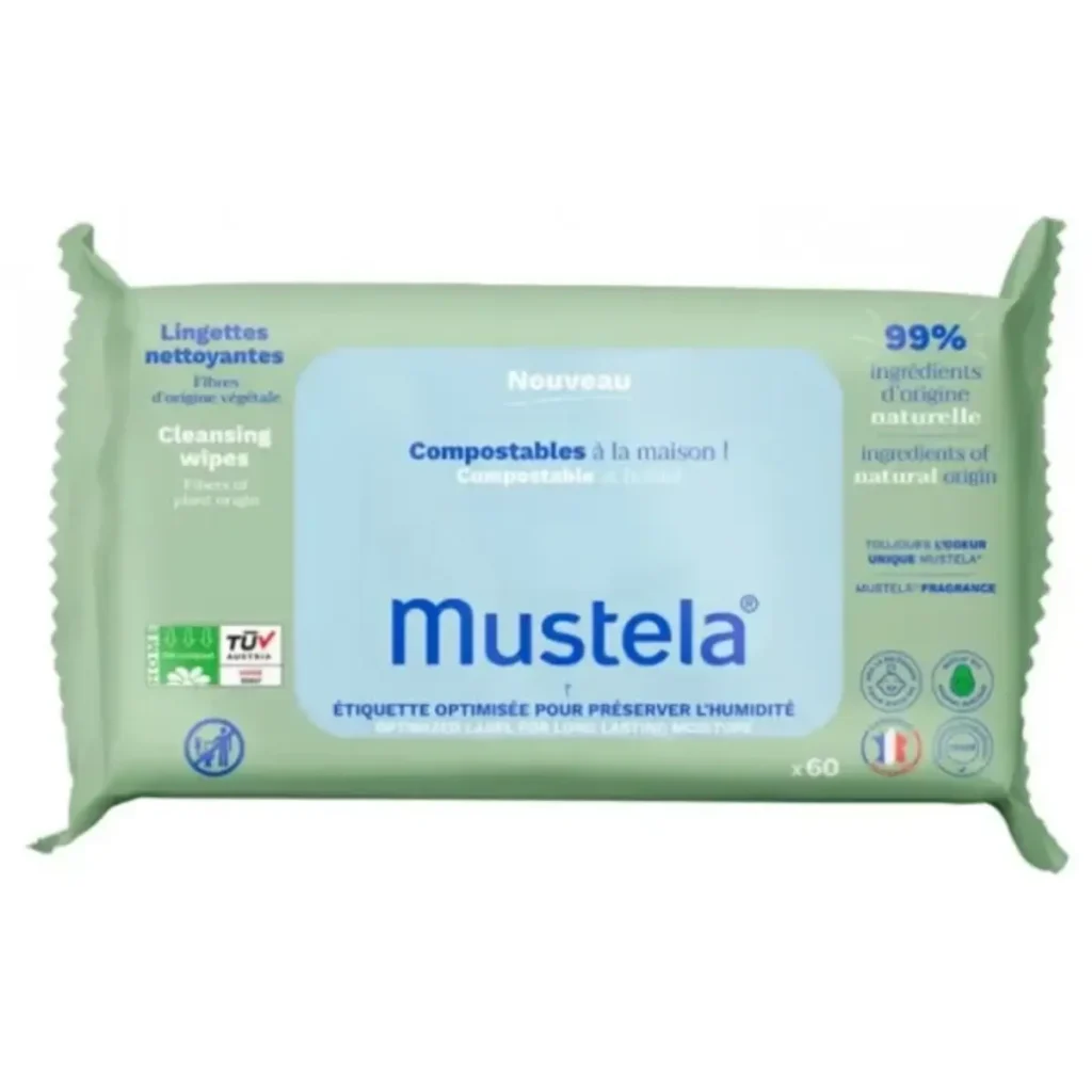 MUSTELA LINGETTES NETTOYANTES NATURELLES X60
