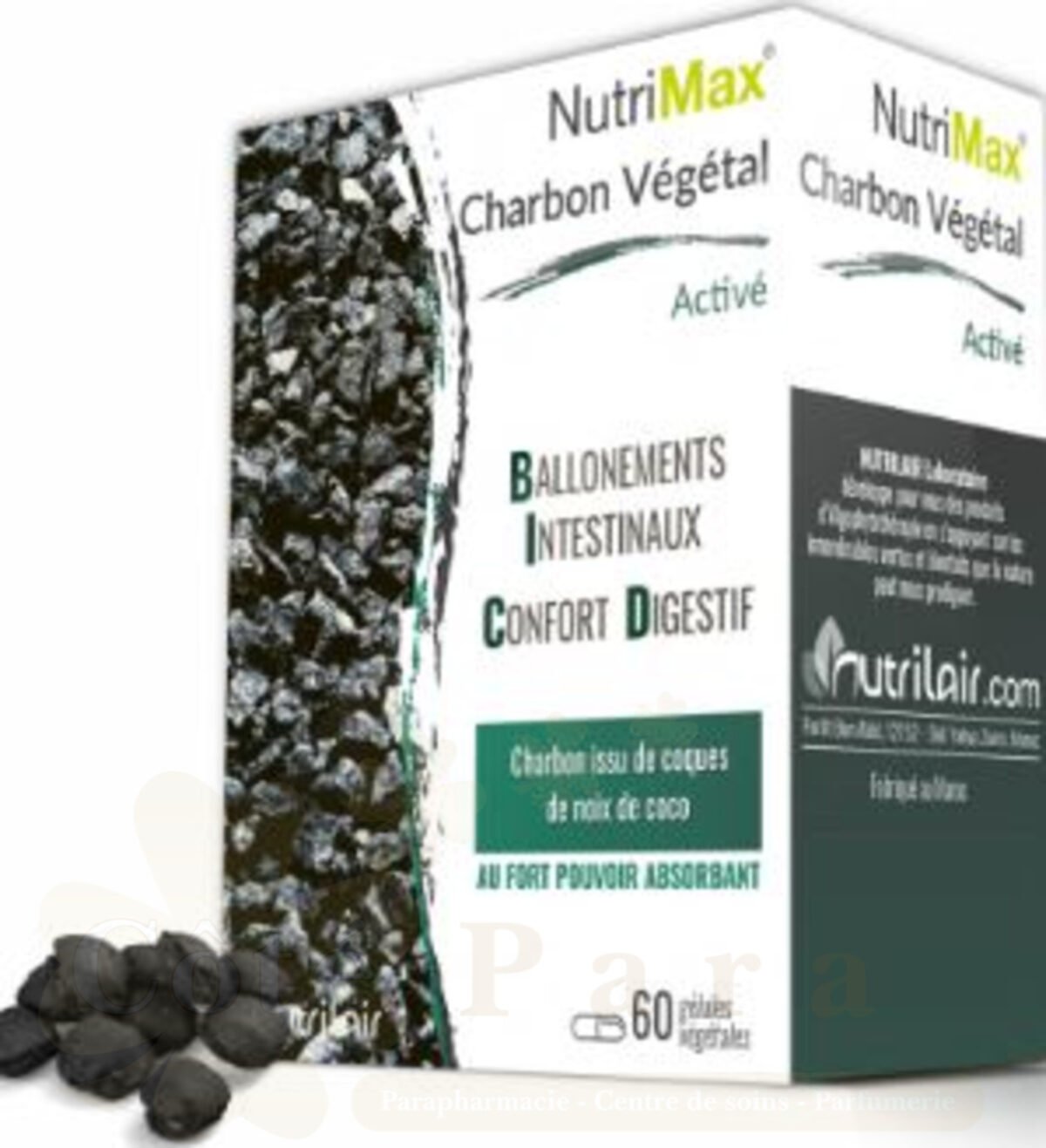 NUTRIMAX CHARBON VEGETAL 60 GELULES NUTRIMAX CHARBON VEGETAL 60 GELULES