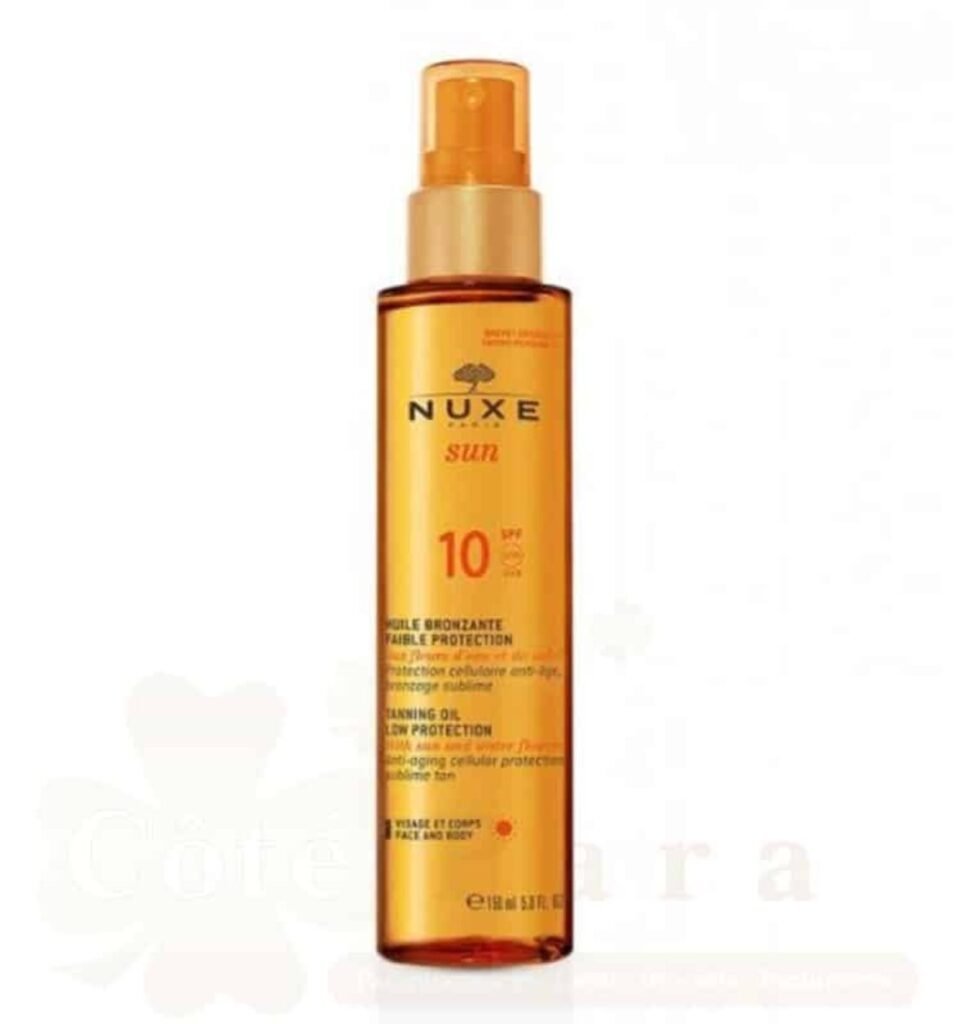 NUXE SUN HUILE BRONZANTE FAIBLE PROTECTION SPF 10 150ML
