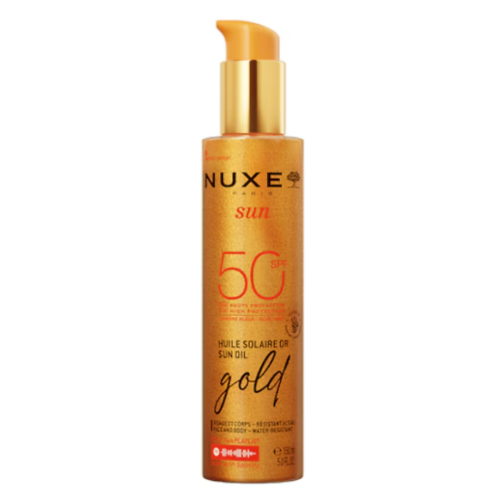 NUXE SUN HUILE SOLAIRE OR VISAGE ET CORPS GOLD SPF50 150ML