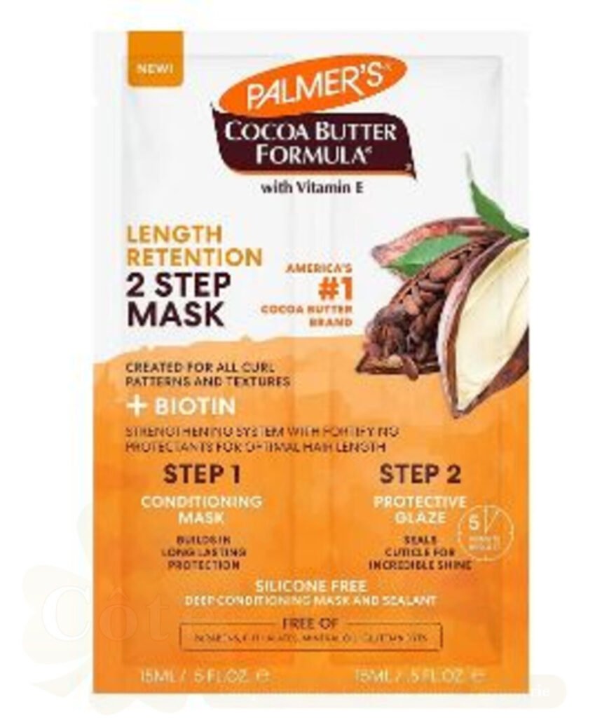 PALMER'S MASQUE CHEVEUX 2 STEP CACAO ET BIOTIN ACCELERATEUR DE POUSSE 15ML*2