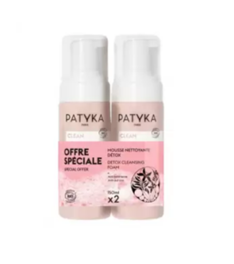 PATYKA CLEAN MOUSSE NETTOYANTE DETOX 150ML LOT DE 2