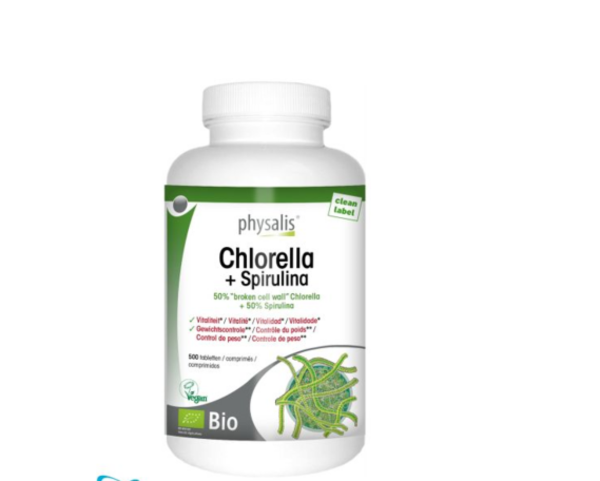 PHYSALIS CHLORELLA + SPIRULINE BIO 500 COMPRIMES PHYSALIS CHLORELLA + SPIRULINE BIO 500 COMPRIMES