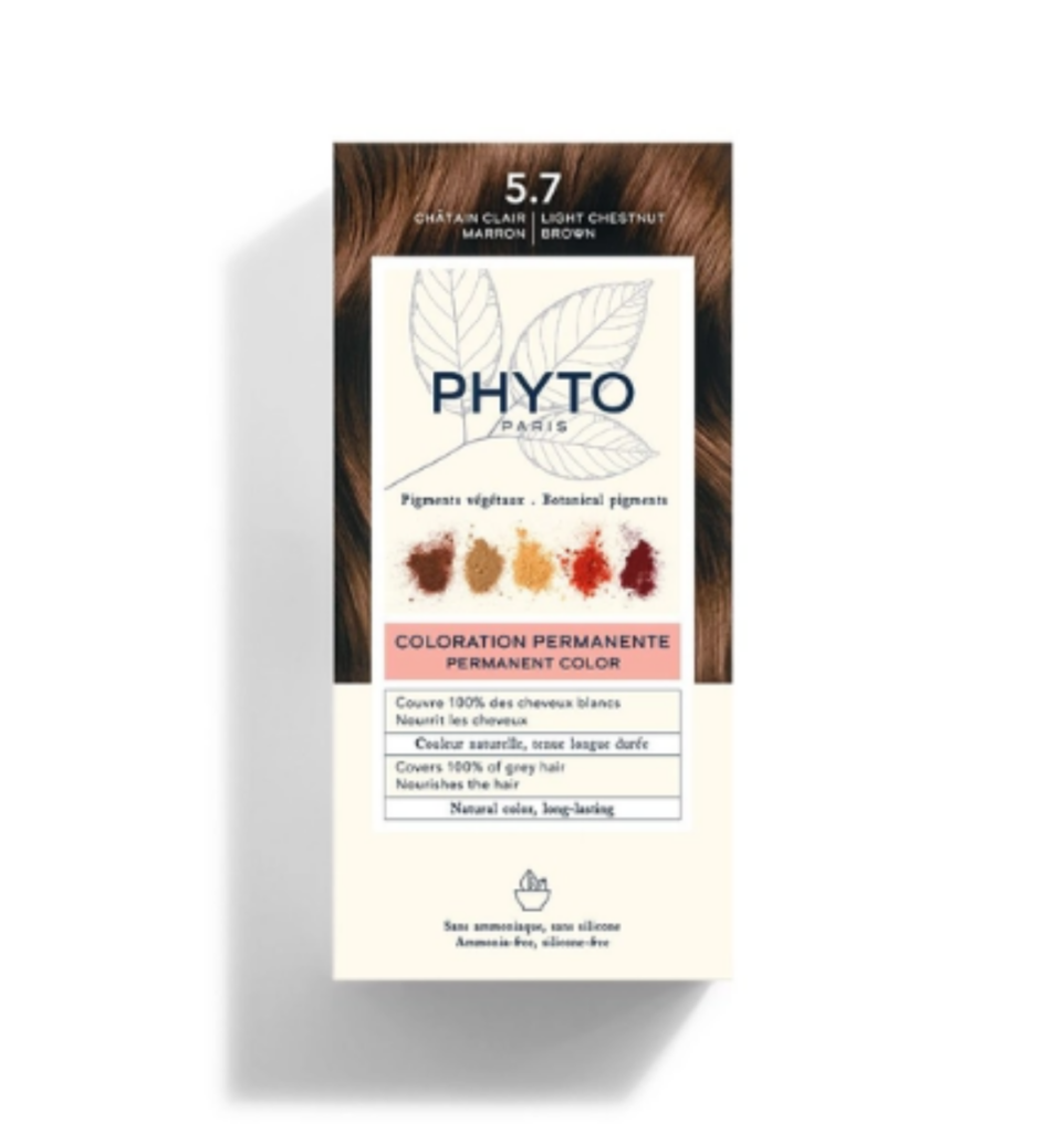 PHYTO PHYTOCOLOR COLORATION PERMANENTE 5.7 CHATAIN CLAIR MARRON