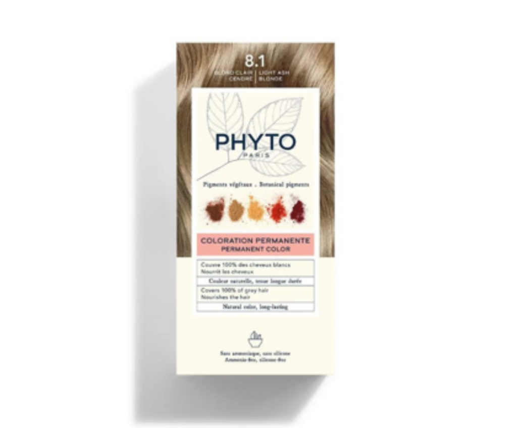 PHYTO PHYTOCOLOR COLORATION PERMANENTE 8.1 BLOND CLAIR CENDRE
