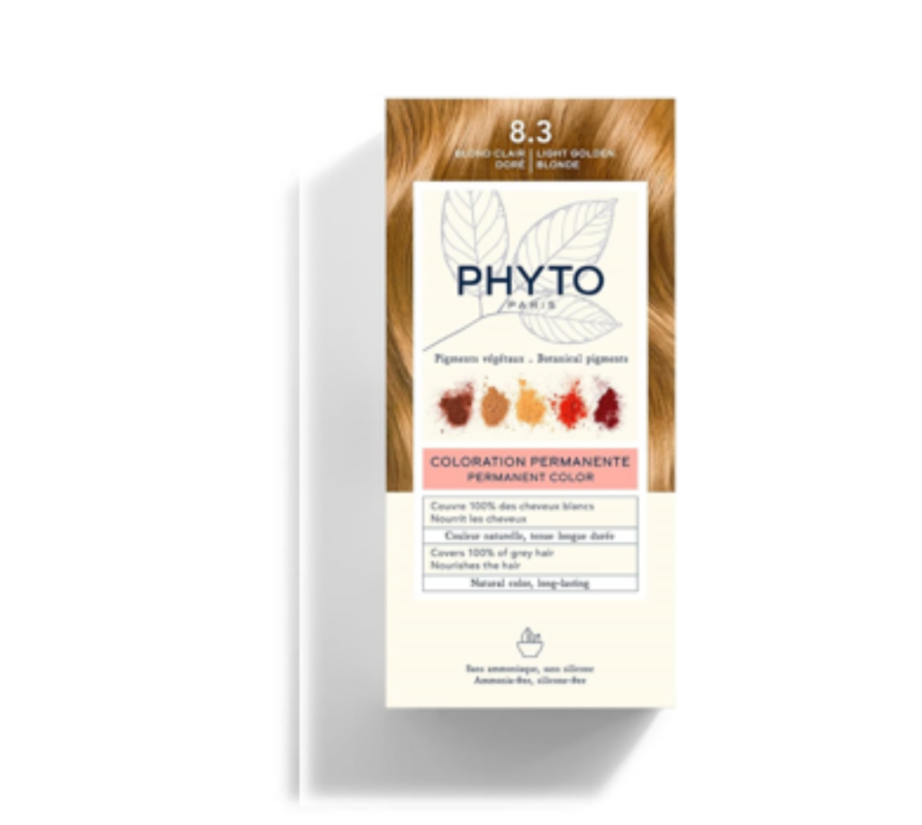PHYTO PHYTOCOLOR COLORATION PERMANENTE 8.3 BLOND CLAIR DORE