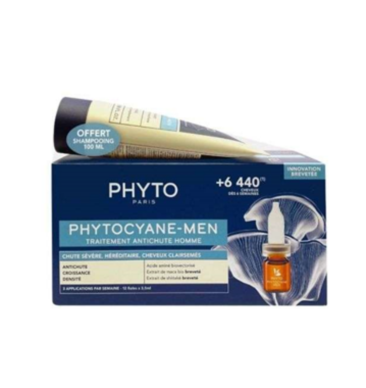 PHYTO SET PHYTOCYANE TRAITEMENT ANTICHUTE HOMME CHUTE PROGRESSIVE + SHAMPOOING 100ML OFFERT PHYTO SET PHYTOCYANE TRAITEMENT ANTICHUTE HOMME CHUTE PROGRESSIVE + SHAMPOOING 100ML OFFERT