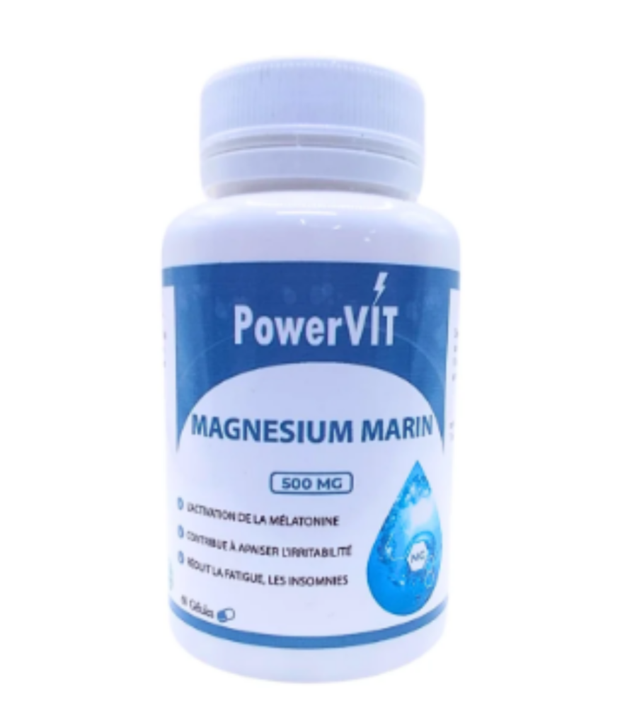 POWERVIT MAGNESIUM MARIN 500MG 60 GELULES