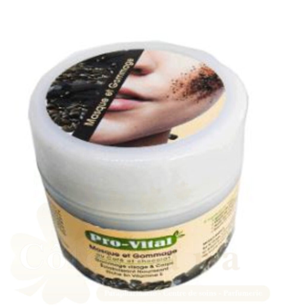 PRO VITAL MASQUE ET GOMMAGE AU CAFE ET CHOCOLAT 200GR