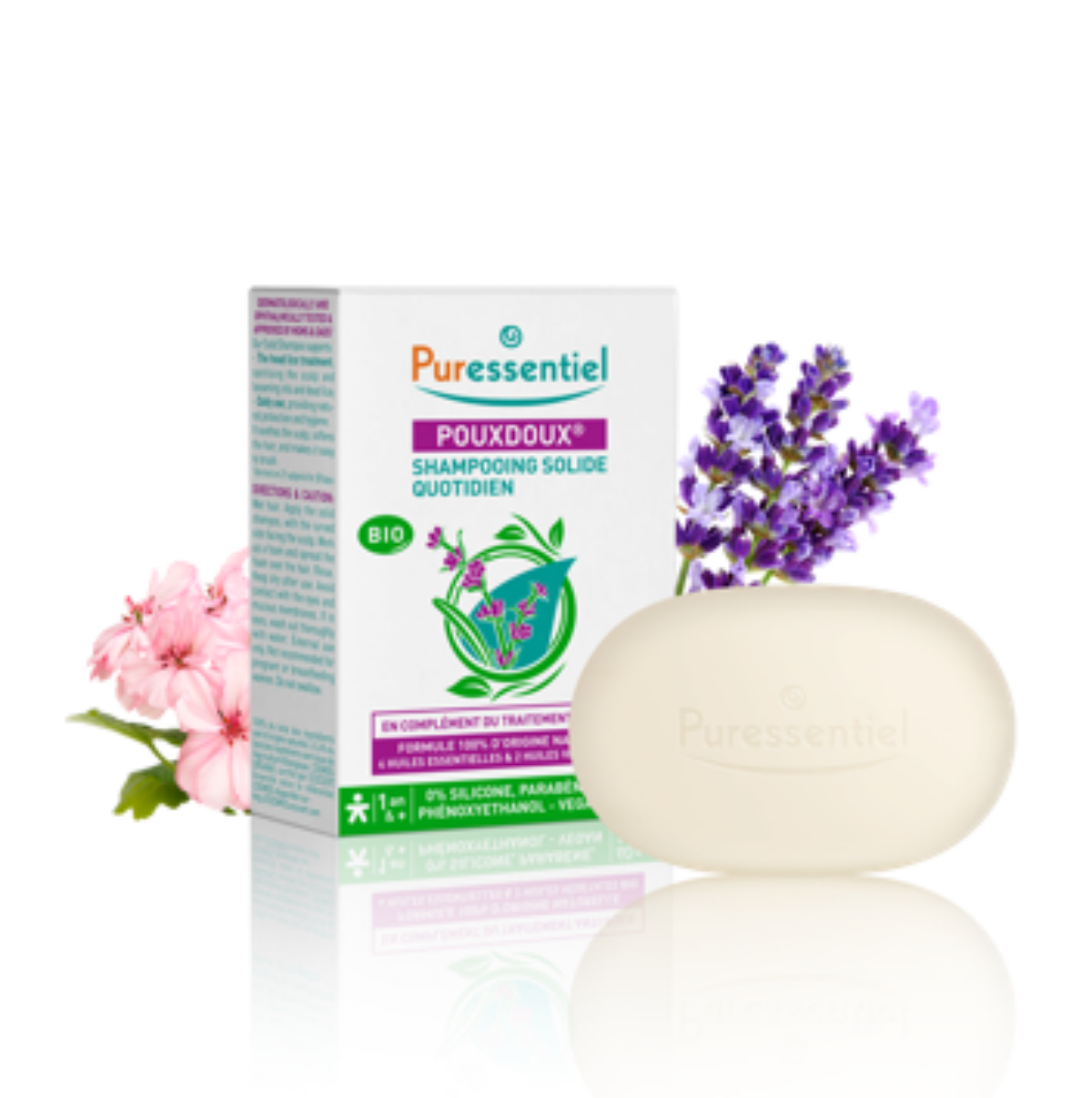 PURESSENTIEL POUDOUX SHAMPOOING SOLIDE ANTI POUX 60G PURESSENTIEL POUDOUX SHAMPOOING SOLIDE ANTI POUX 60G