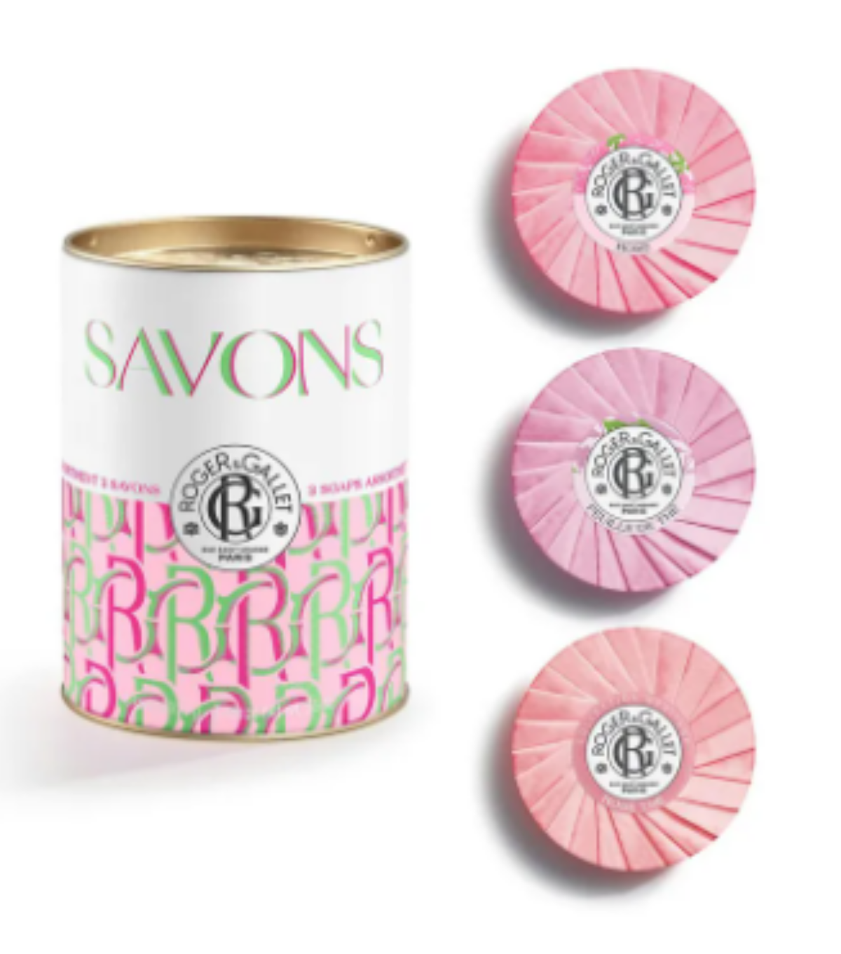 ROGER & GALLET BOITE METAL 3 SAVONS ROSE/FEILLE DE THE/ROSE THE 300G ROGER & GALLET BOITE METAL 3 SAVONS ROSE/FEILLE DE THE/ROSE THE 300G