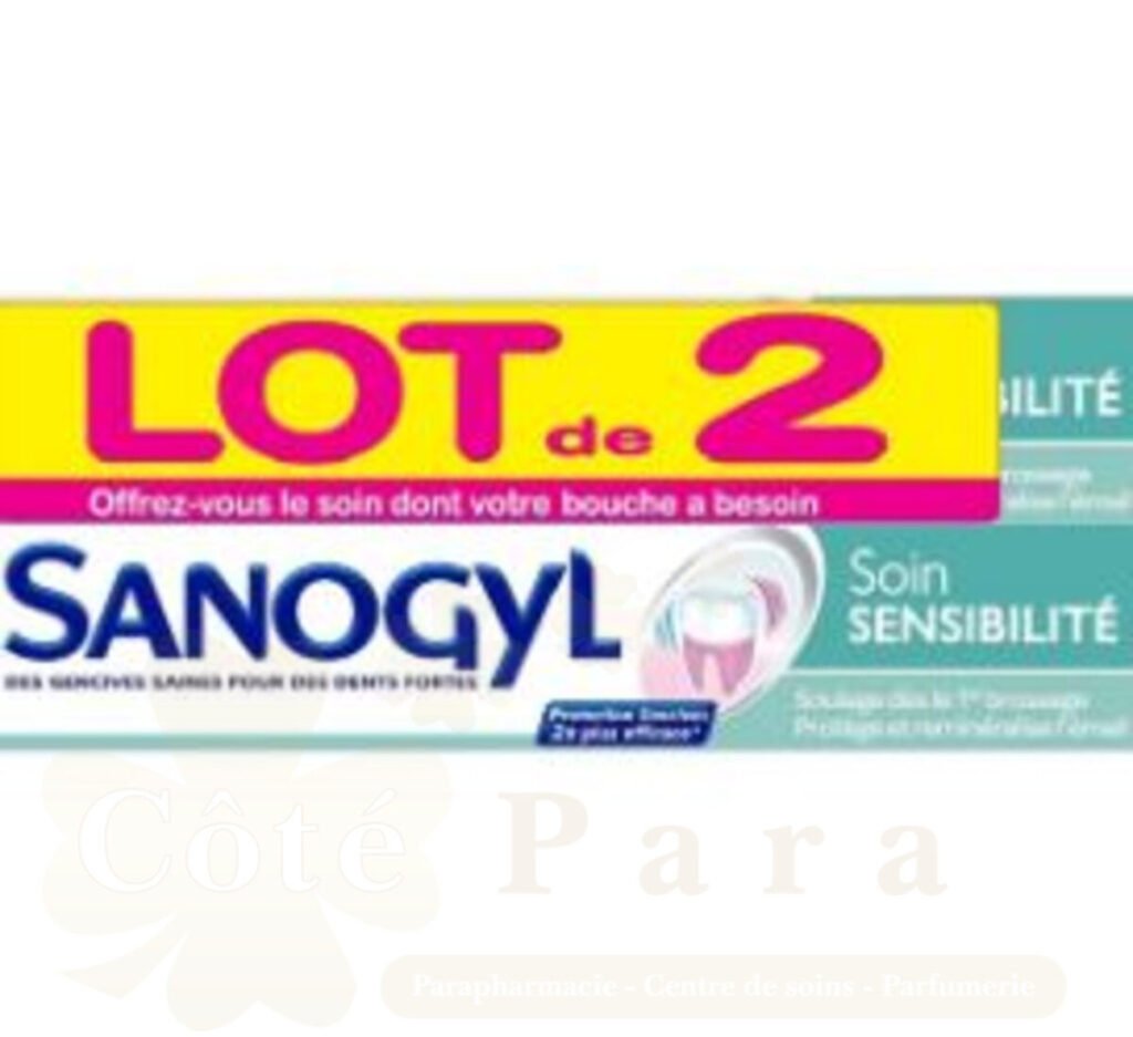 SANOGYL DENTIFRICE SOIN DUO SENSIBILITE DENTES ET GENCIVESS 75ML LOT DE 2 (40%sur le 2eme)