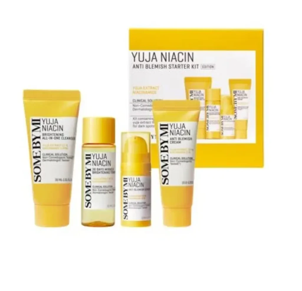 SOME BY MI YUJA ANTI BLEMISH STARTER KIT (Cleanser 30ml, Toner 30ml, Serum 10ml, Cream 20ml)