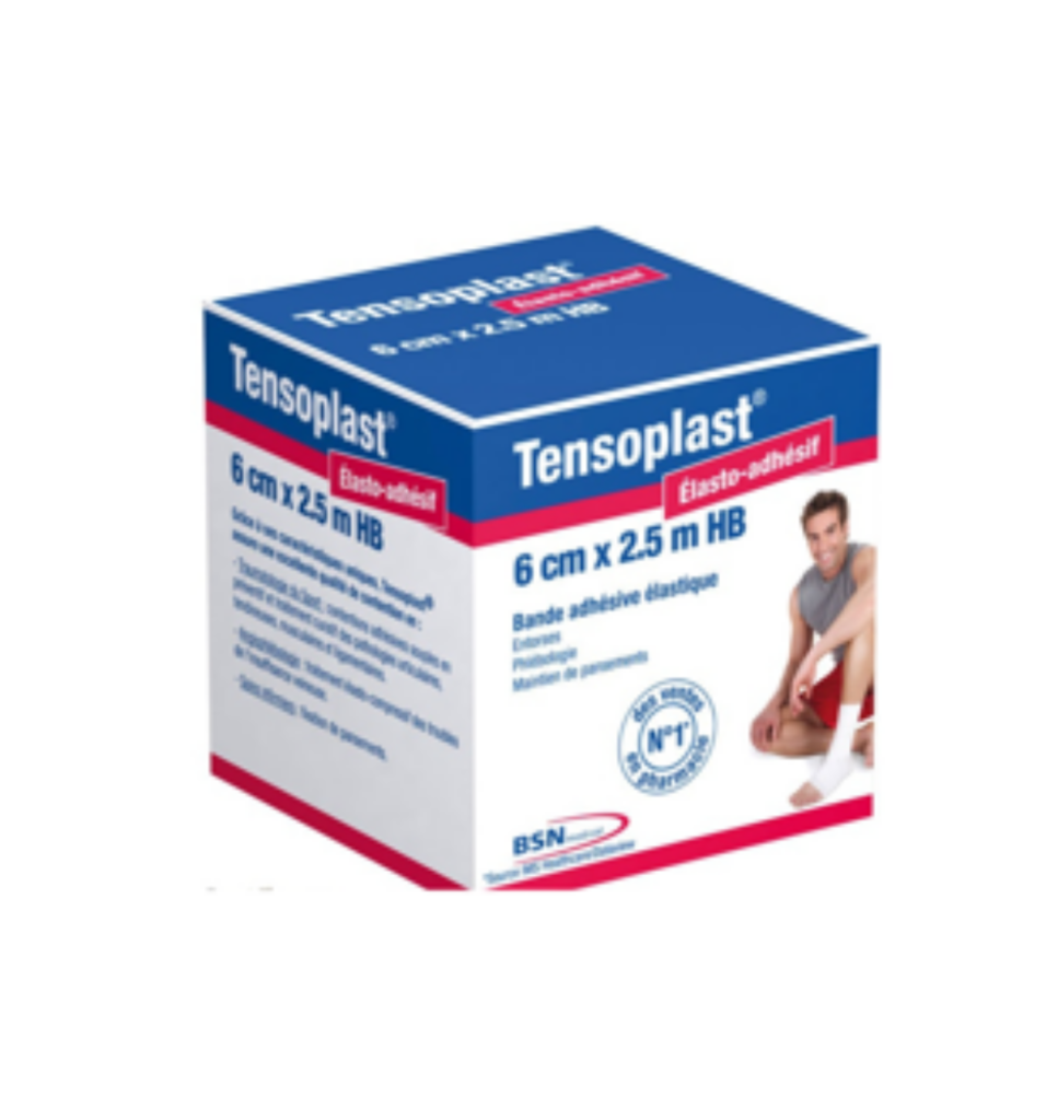 TENSOPLAST BANDE ADHESIVE ELASTIQUE 2.5*6