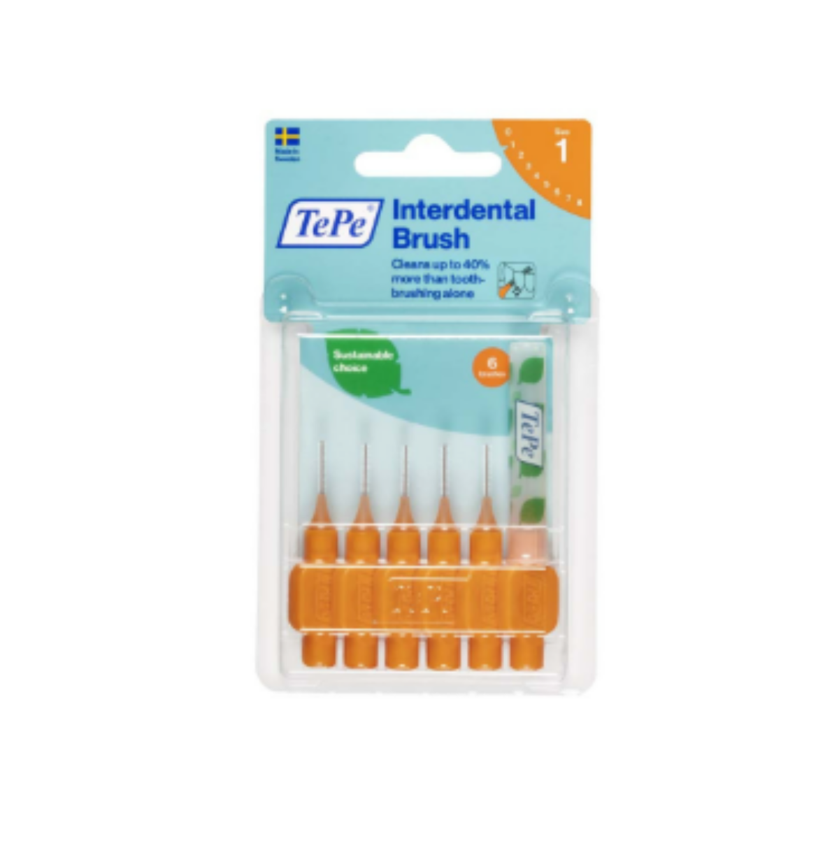 TEPE BROSSETTES INTERDENTAIRES ANGLE ORANGE 4.45MM TAILLE 1 * 6PCS 18234/2 TEPE BROSSETTES INTERDENTAIRES ANGLE ORANGE 4.45MM TAILLE 1 * 6PCS 18234/2