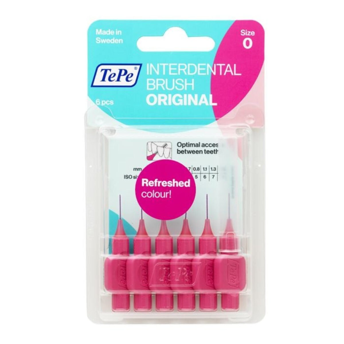 TEPE BROSSETTES INTERDENTAIRES ROSE 0.4MM TAILLE 0 *6 18124/2 TEPE BROSSETTES INTERDENTAIRES ROSE 0.4MM TAILLE 0 *6 18124/2
