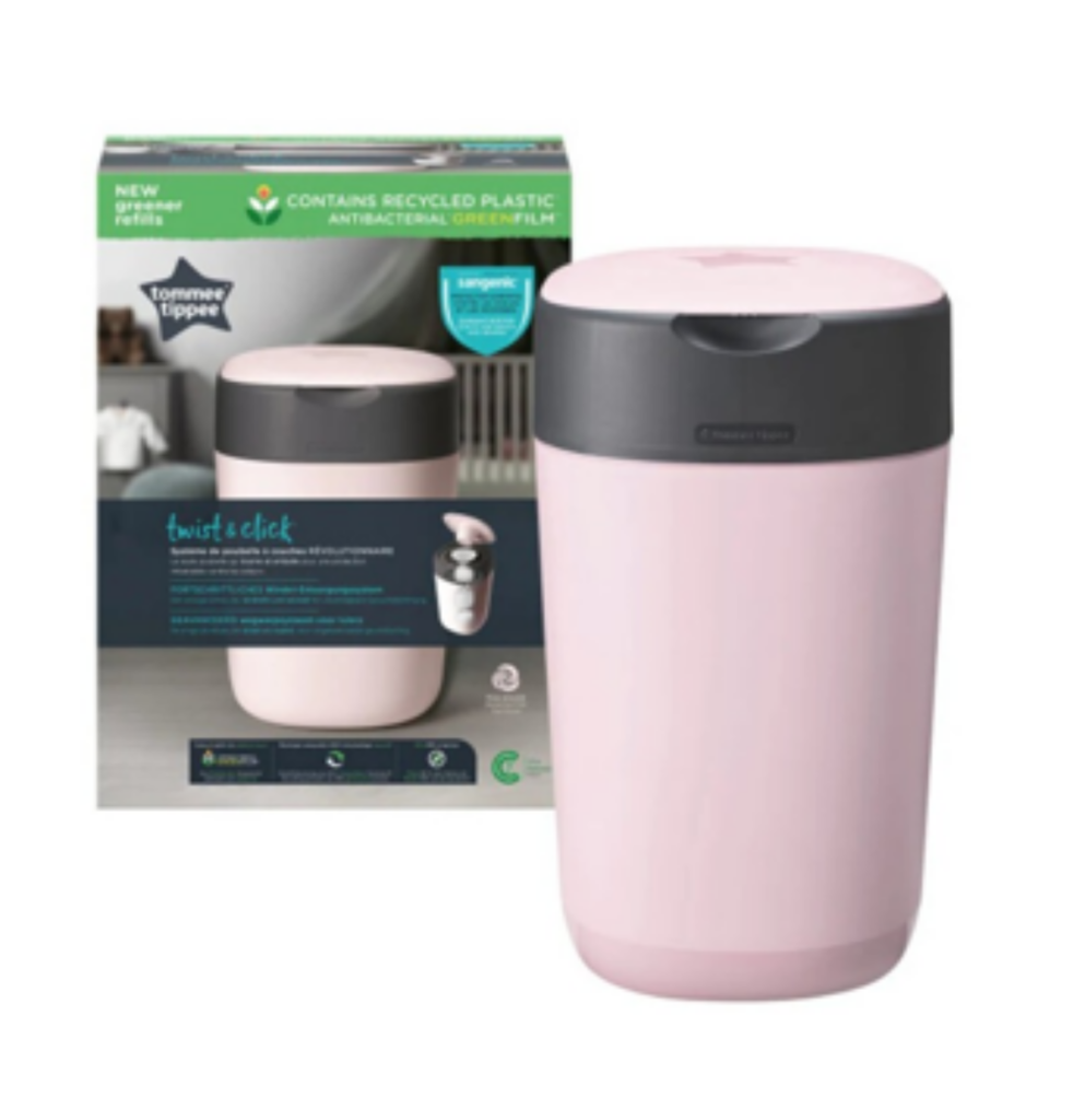TOMMEE TIPPEE POUBELLE A COUCHES ANTI ODEUR TWIST& CLICK ROSE 85100202