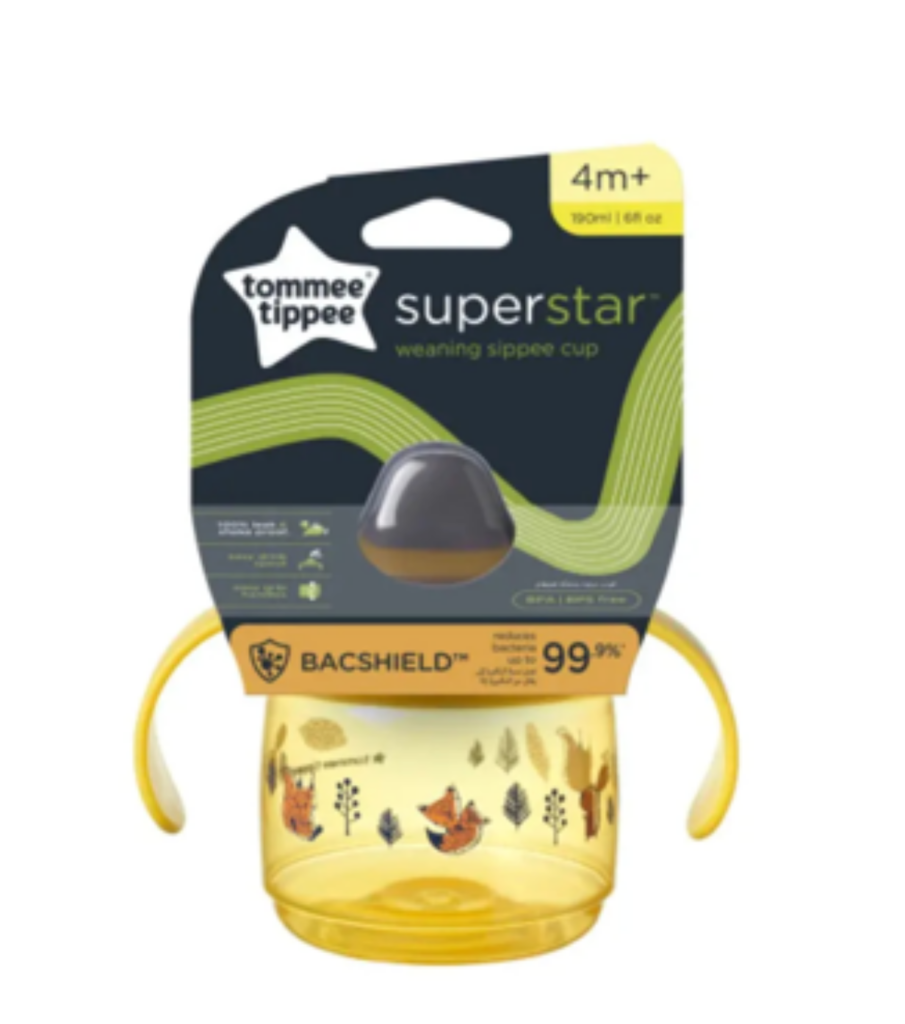 TOMMEE TIPPEE TASSE D'APPRENTISSAGE 190ML JAUNE 4M+ 447827