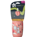TOMMEE TIPPEE TASSE ISOTHERME A PAILLE SUPERSTAR 12M+ 266ML ROSE 447825-R4-G