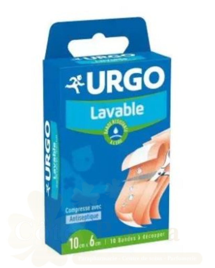 URGO LAVABLE (AQUA PROTECT)10 BANDES ? DECOUPER 10CMX6CM