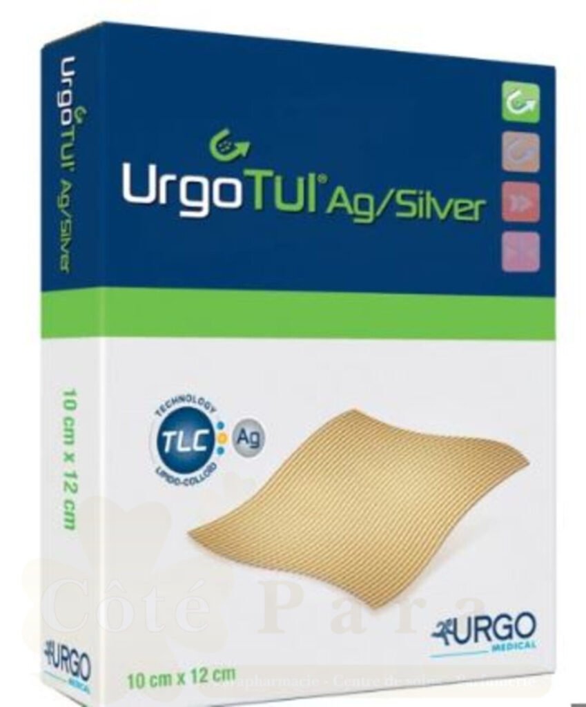 URGOTUL AG SILVER 10X12CM /UNITE