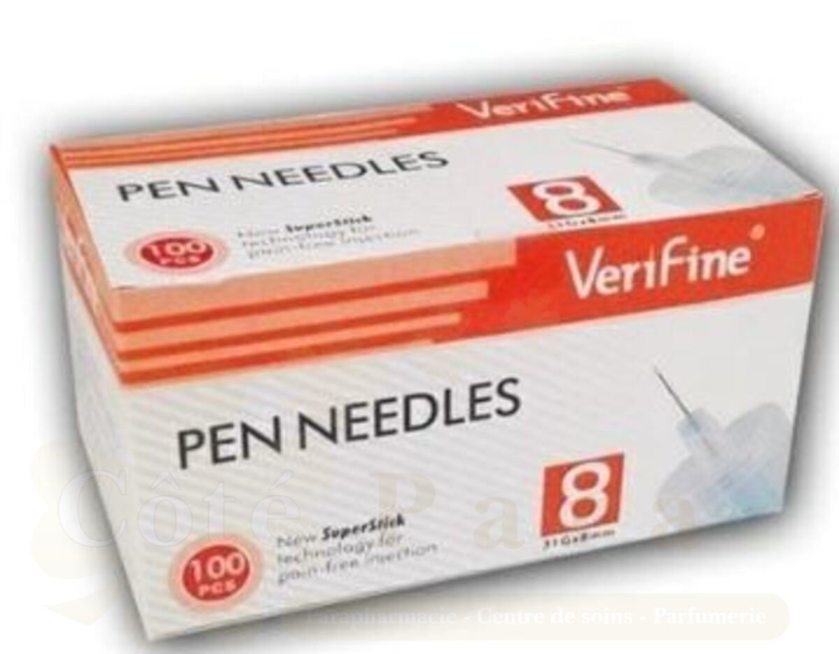 VERIFINE AIGUILLE PN 8MM BOITE DE 100 VERIFINE AIGUILLE PN 8MM BOITE DE 100