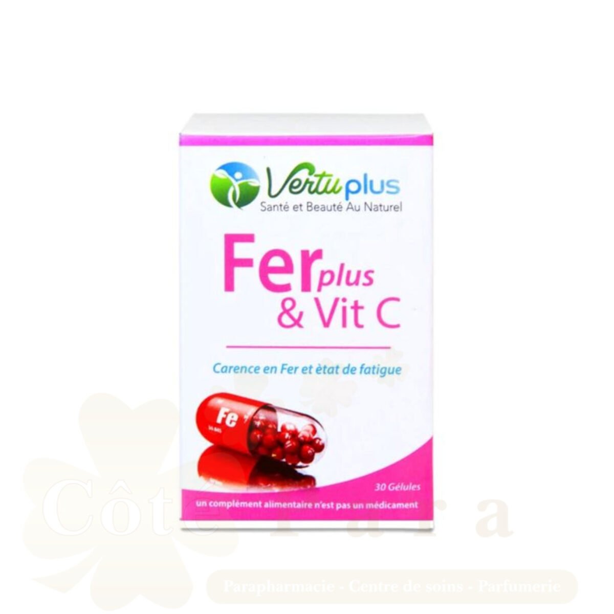 VERTUPLUS FER PLUS & VITAMINE C 30 GELULES VERTUPLUS FER PLUS & VITAMINE C 30 GELULES