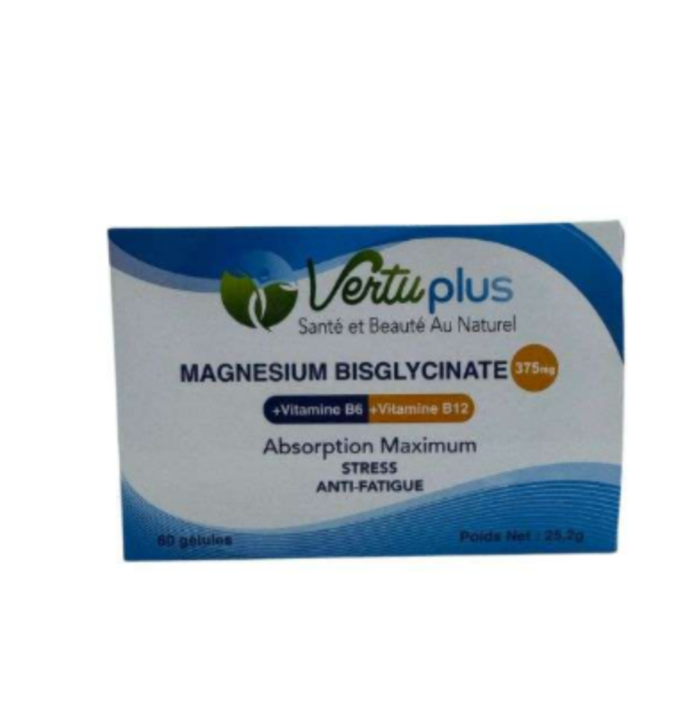 VERTUPLUS MAGNESIUM BISGLYCINATE 375MG 60 GELULES
