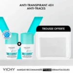 VICHY DEO BILLE ANTI TRANSPIR 48H ANTI TRACES 50ML LOT DE 2 + TROUSSE OFFERTE