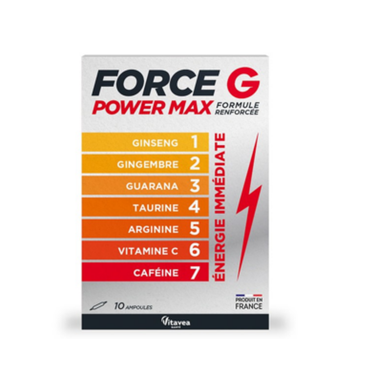VITAVEA FORCE G POWER MAX 10 AMPOULES VITAVEA FORCE G POWER MAX 10 AMPOULES